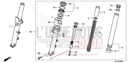 FORCELLA ANTERIORE NSA700A8 di 2008